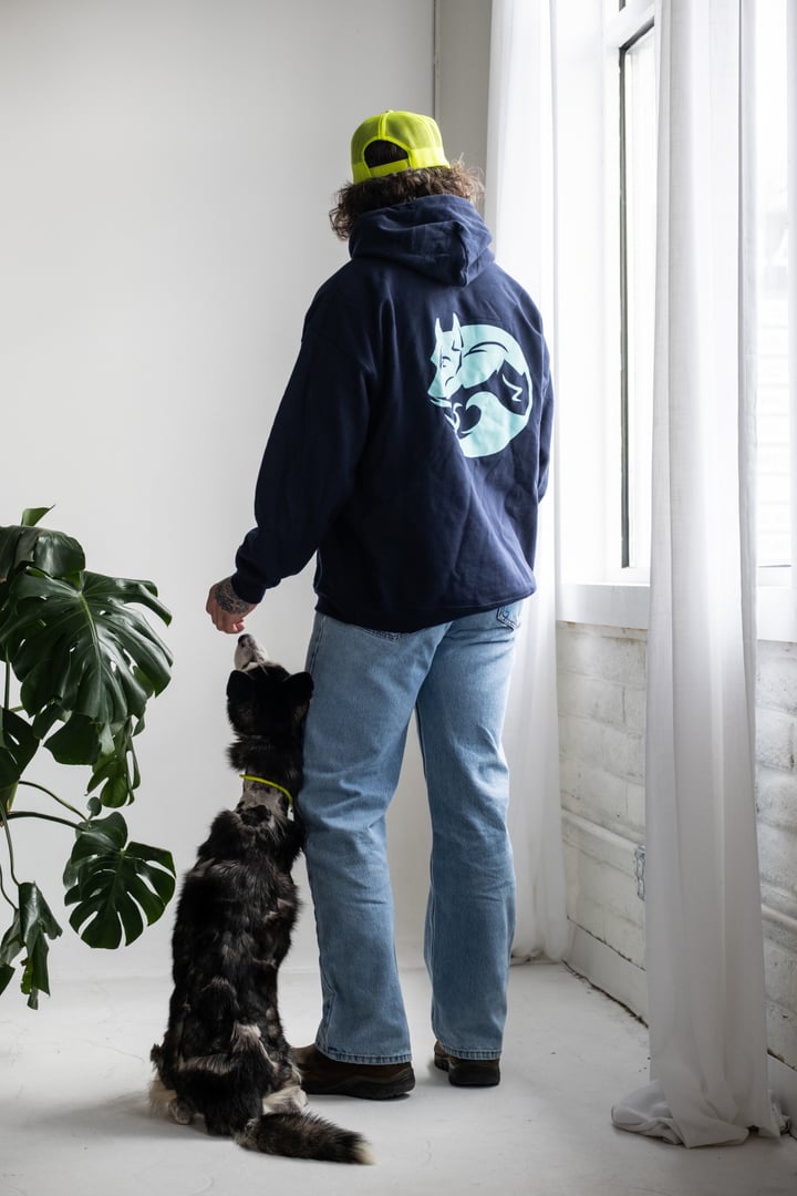 POSO Neon Teal Hoodie